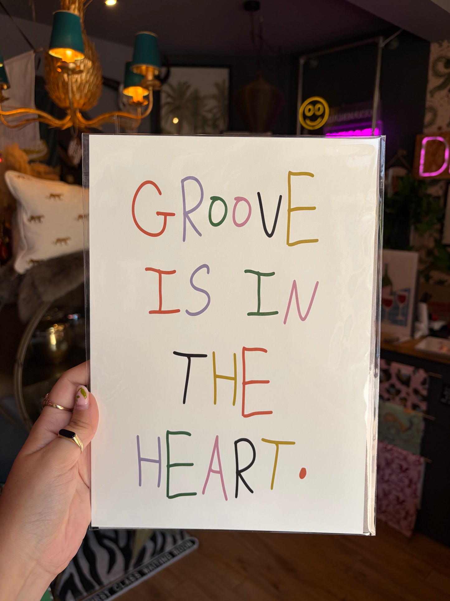 Groove Is In The Heart A4 Print