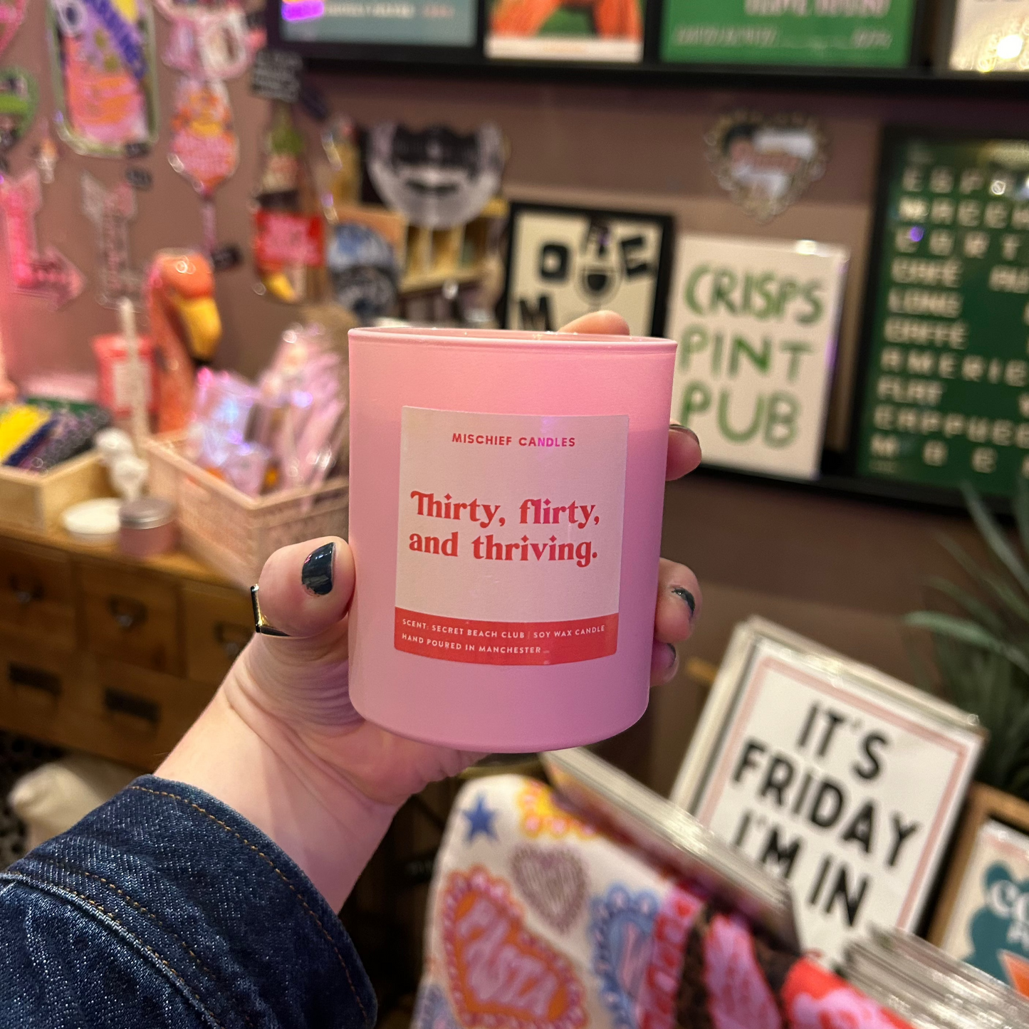 'Thirty, Flirty and Thriving' Candle