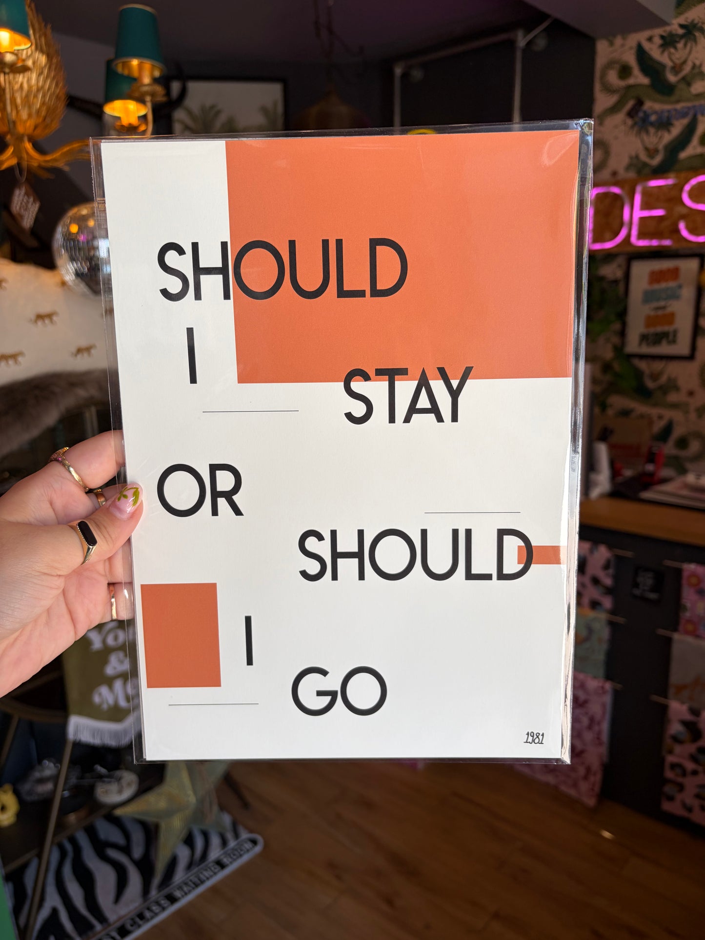 Should I Stay Or Should I Go A4 Print