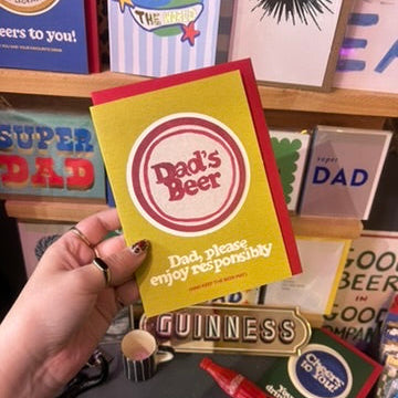 'Dads Beer' Beer Mat Fathers Day Card