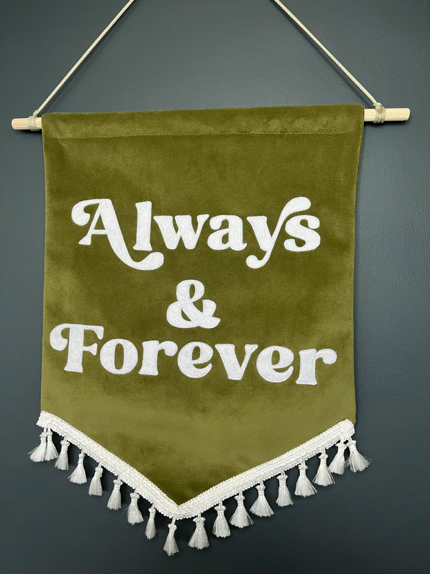 Always & Forever Velvet Banner