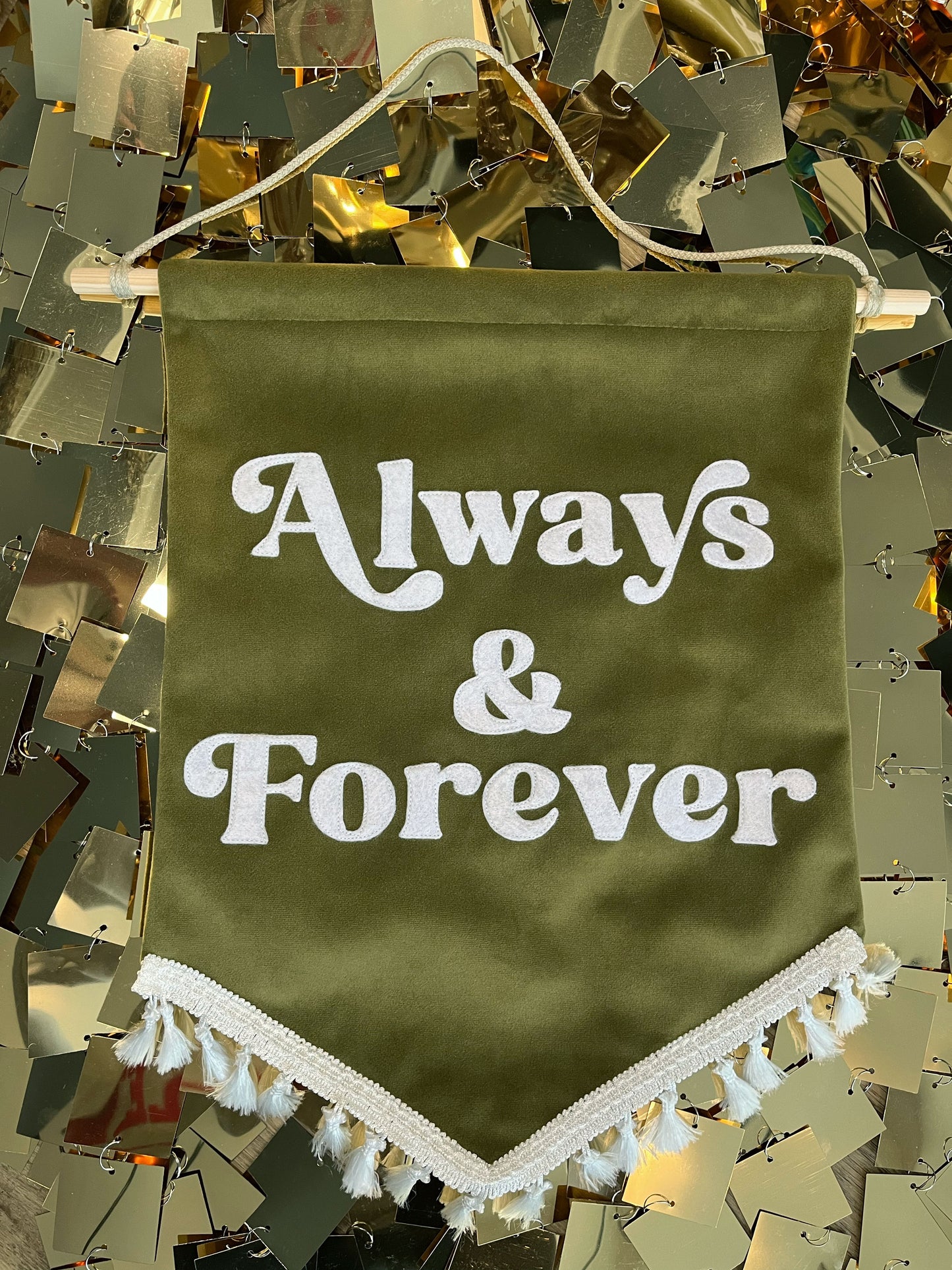 Always & Forever Velvet Banner