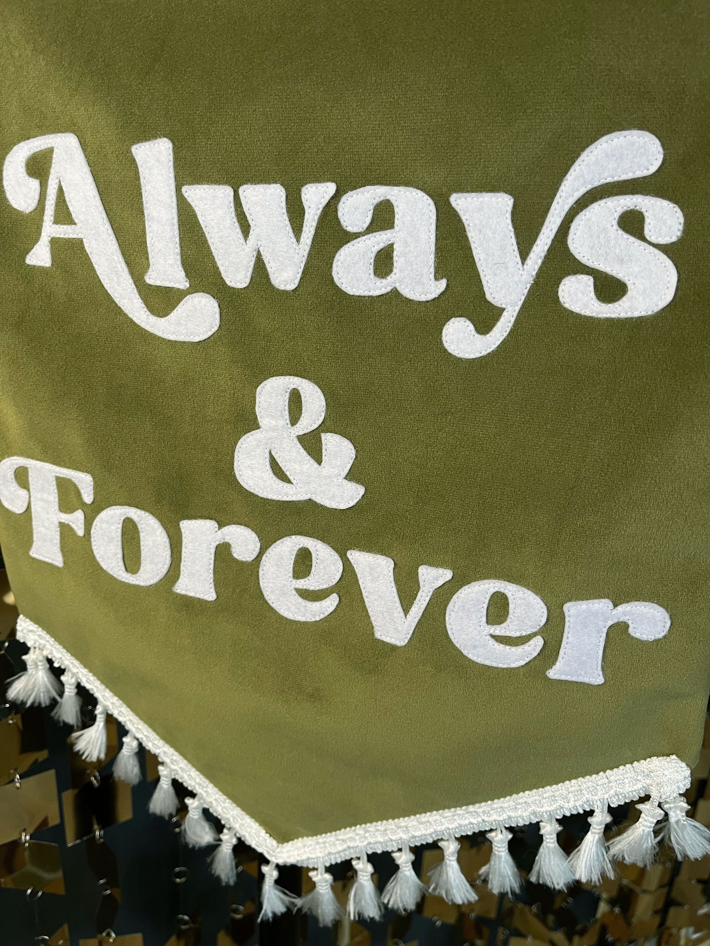 Always & Forever Velvet Banner