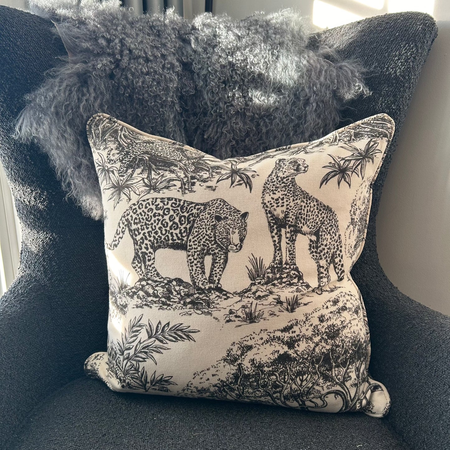 Black and White Animal Cushion