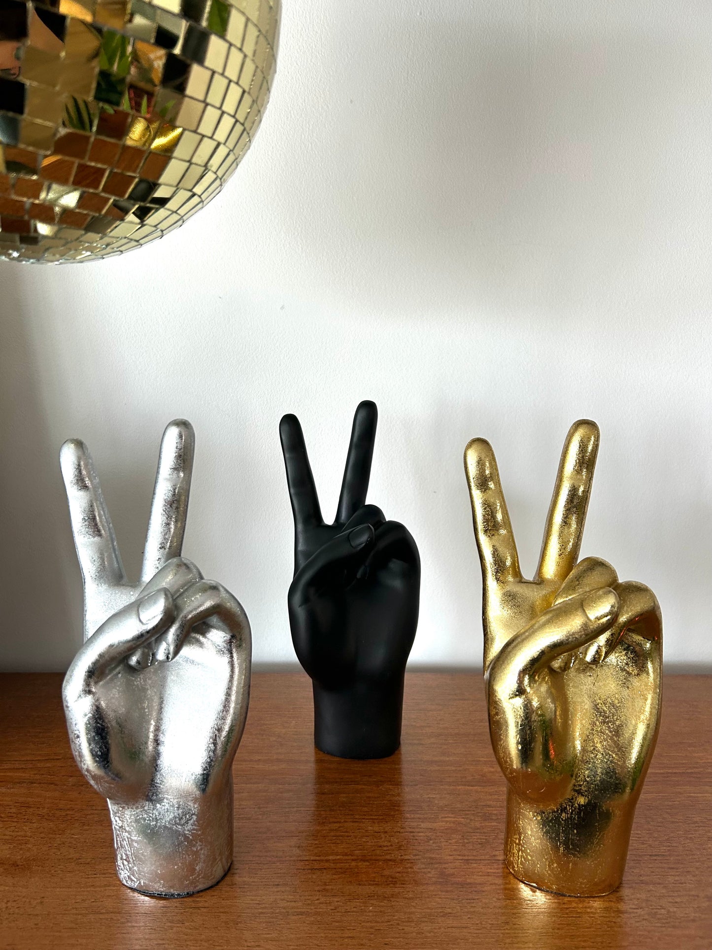 Black Peace Hand Ornament