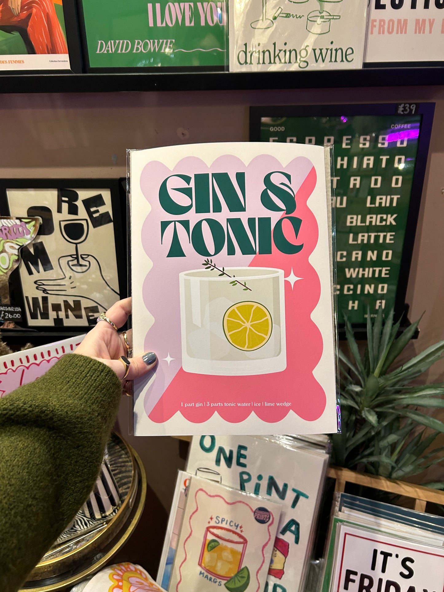 Gin & Tonic A4 Print