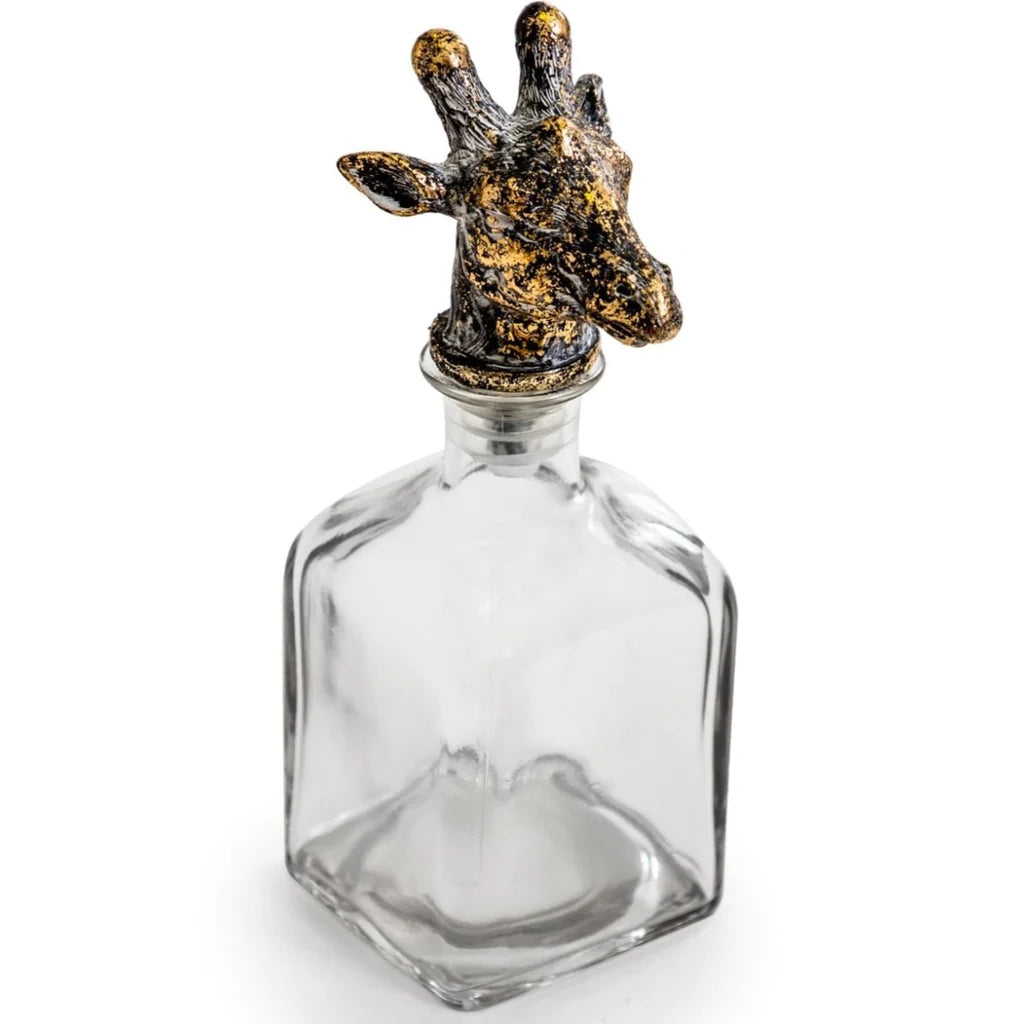 Giraffe Head Glass Decanter