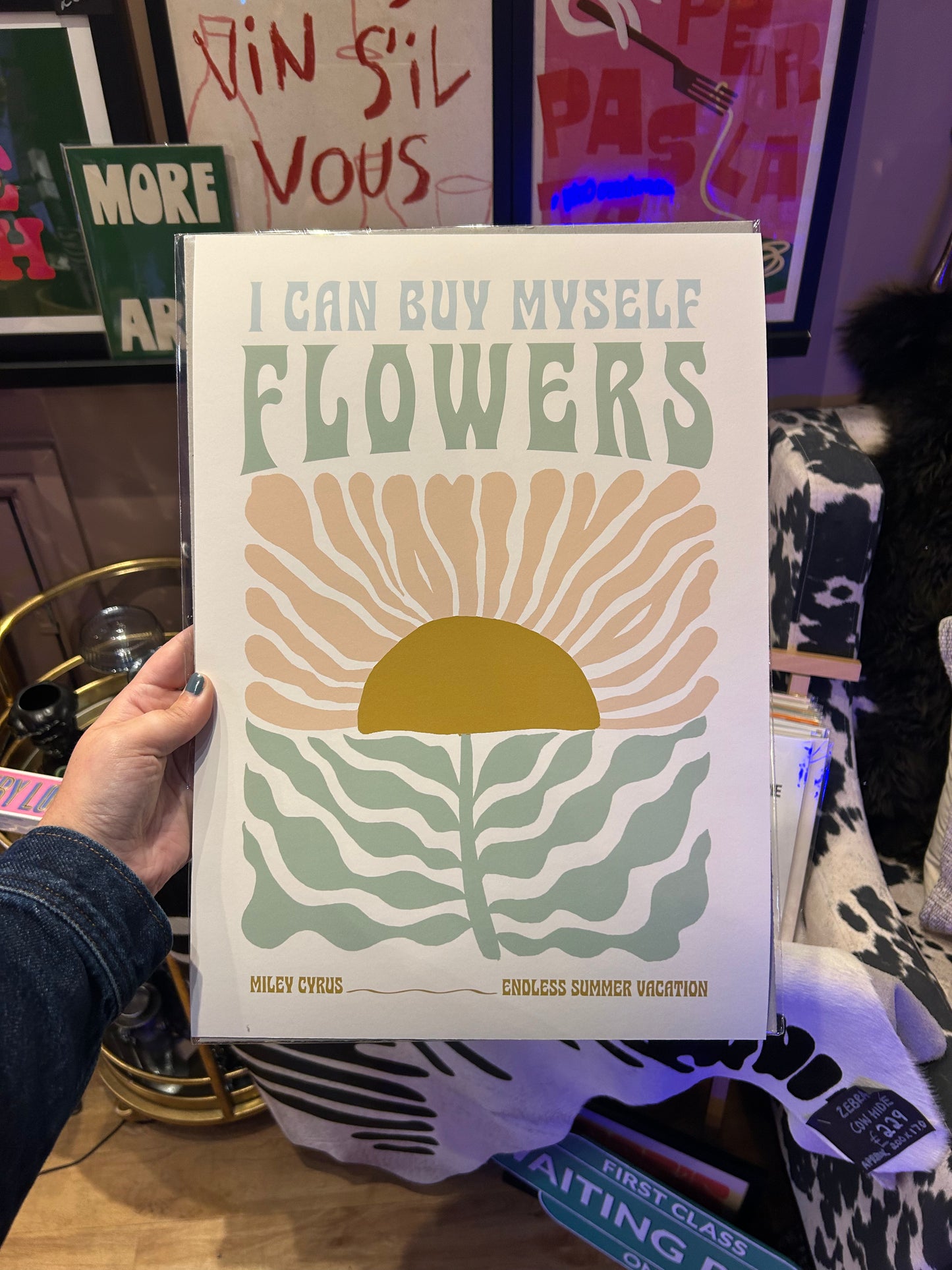 'I Can Buy Myself Flowers' A3 Print