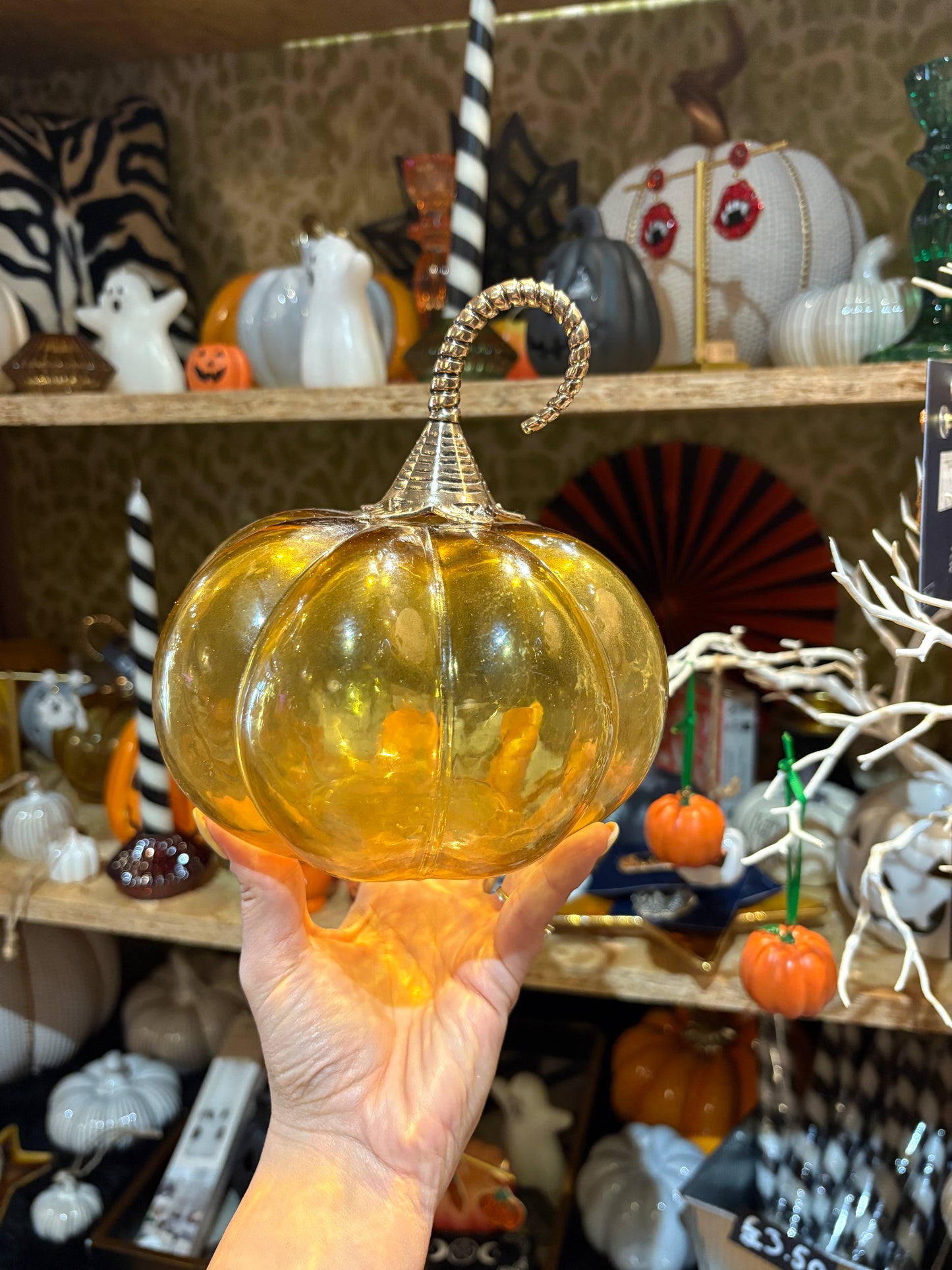 Orange Glass Pumpkin