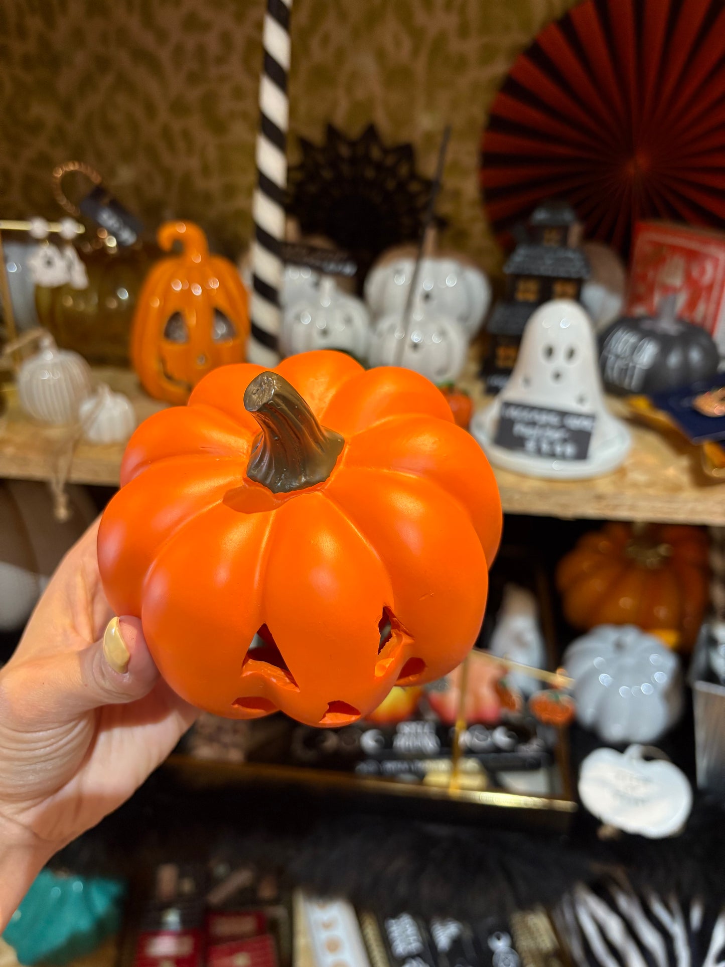 Orange Pumpkin Incense Cone Holder
