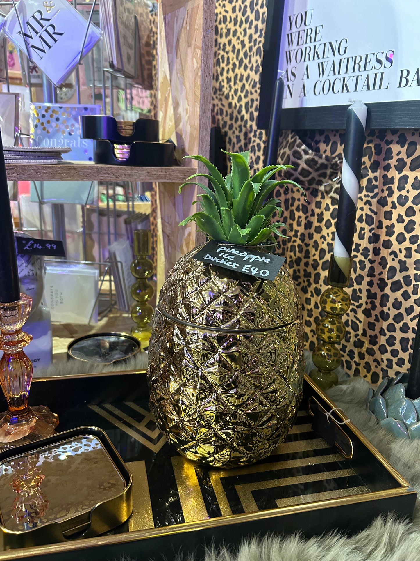 Gold Pineapple Ice Bucket