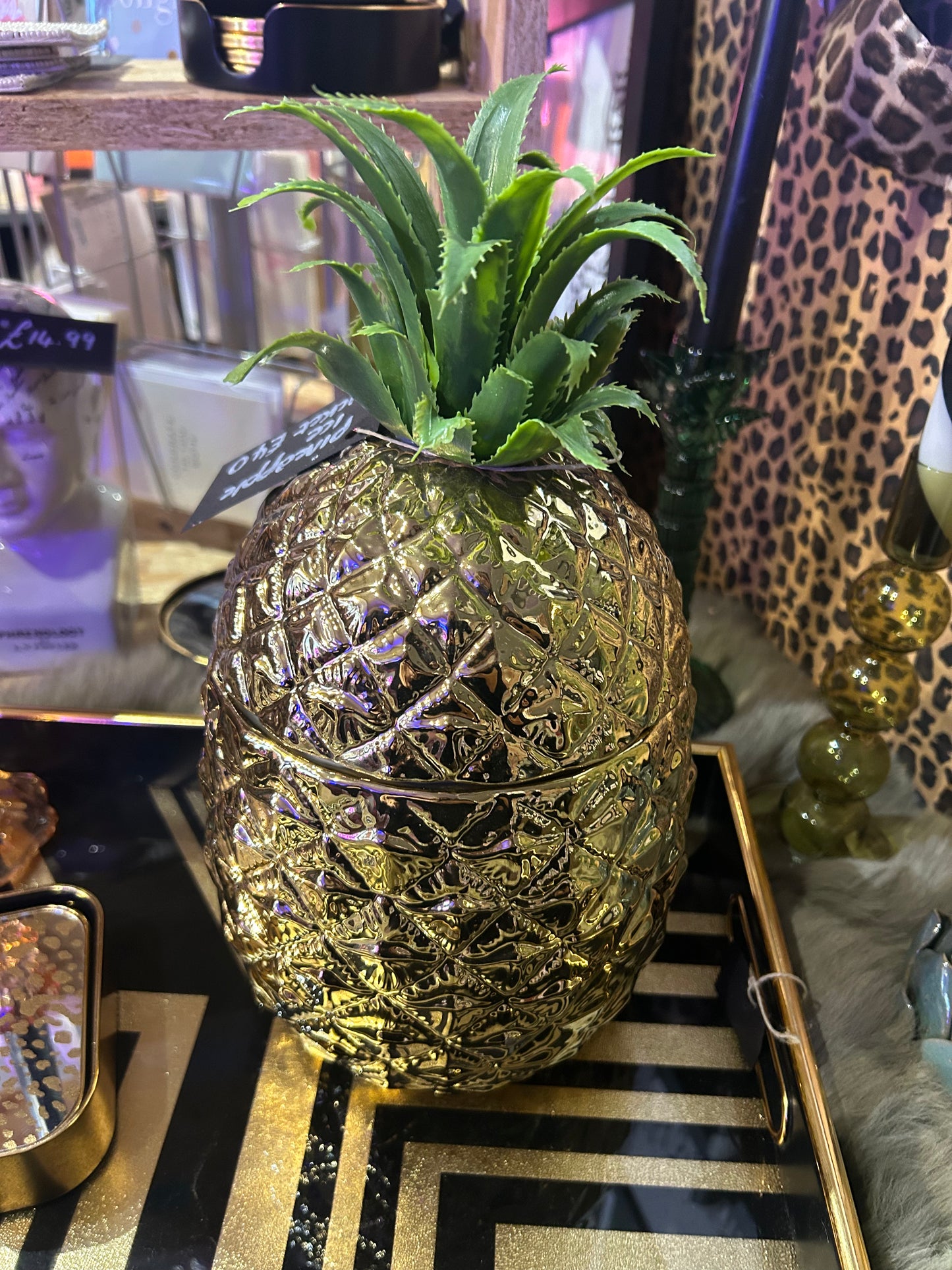 Gold Pineapple Ice Bucket