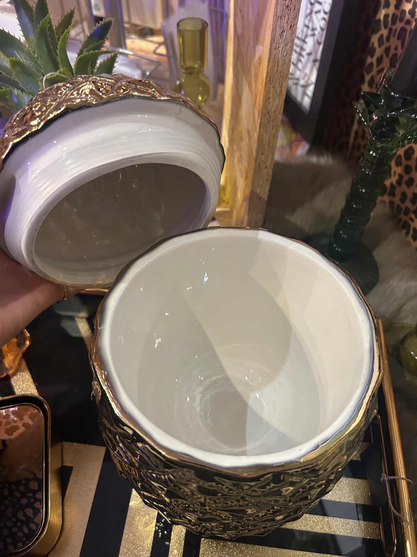 Gold Pineapple Ice Bucket