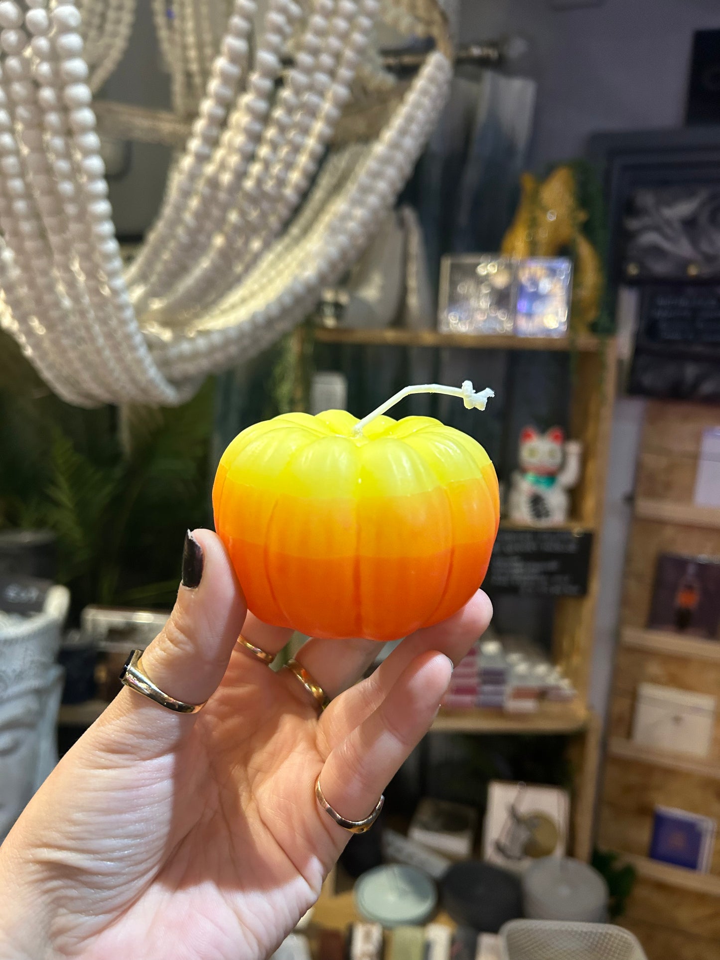 Orange Ombre Pumpkin Candle