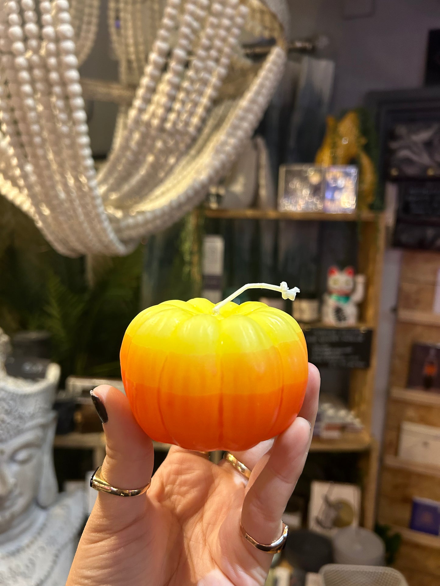 Orange Ombre Pumpkin Candle