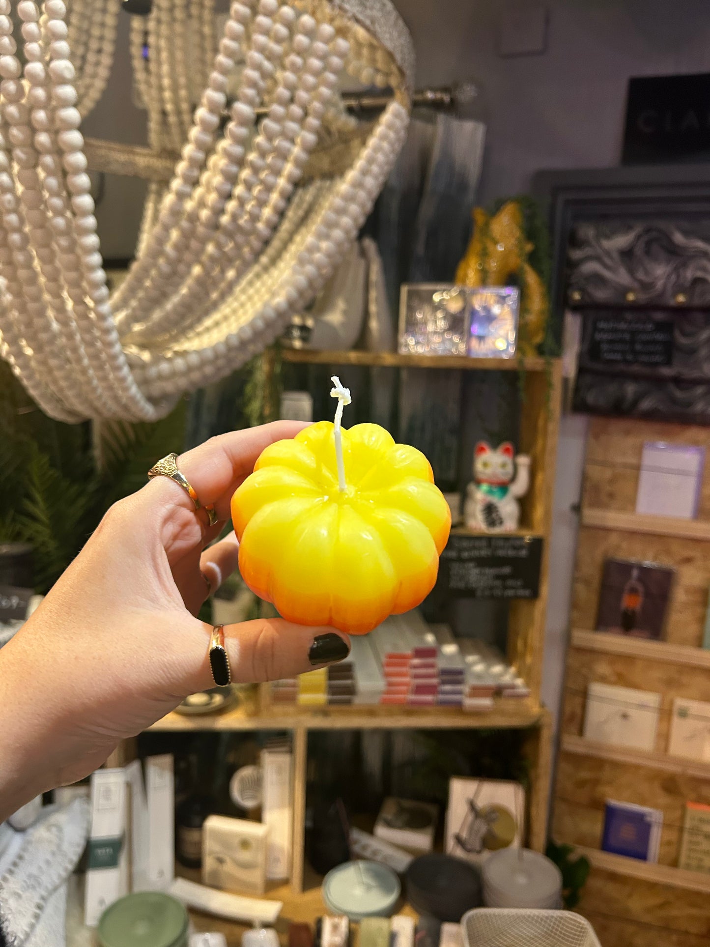 Orange Ombre Pumpkin Candle