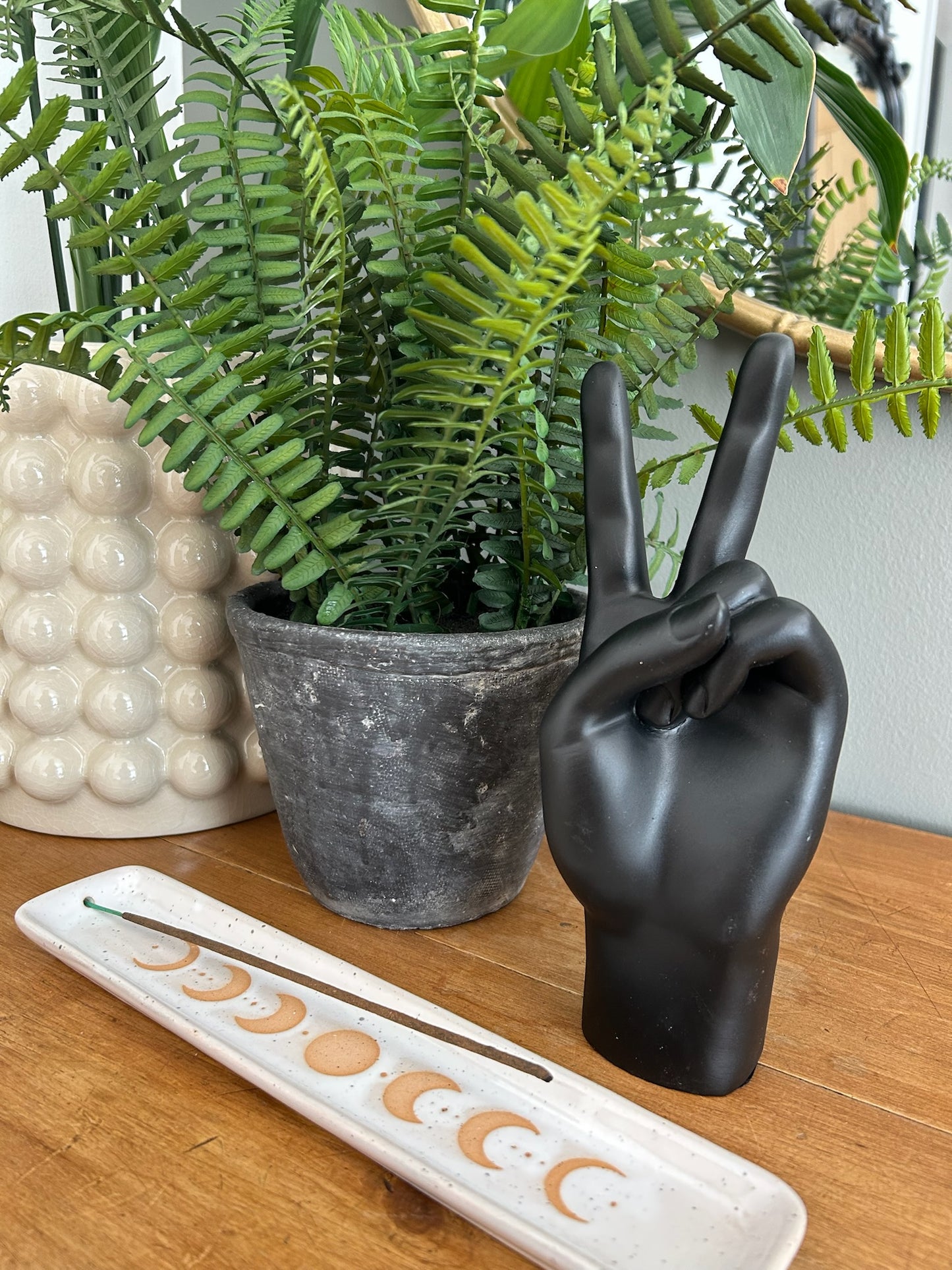 Black Peace Hand Ornament