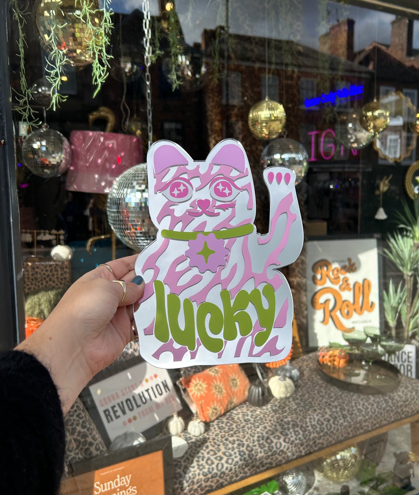 Lucky Cat Mirror