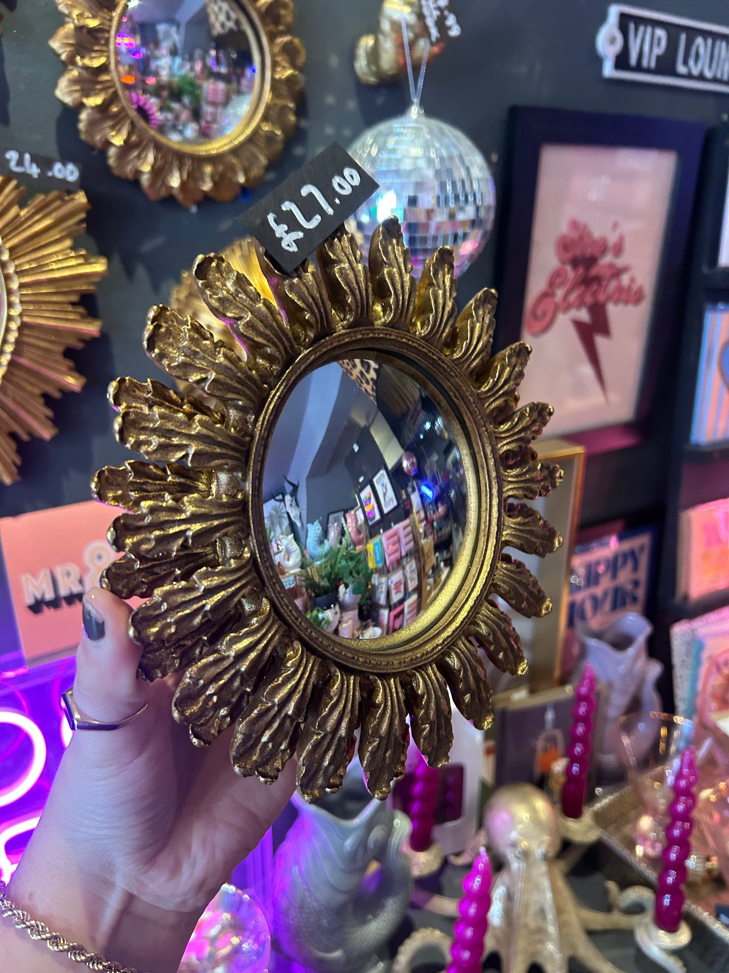 Gold Ornate Vortex Mirror