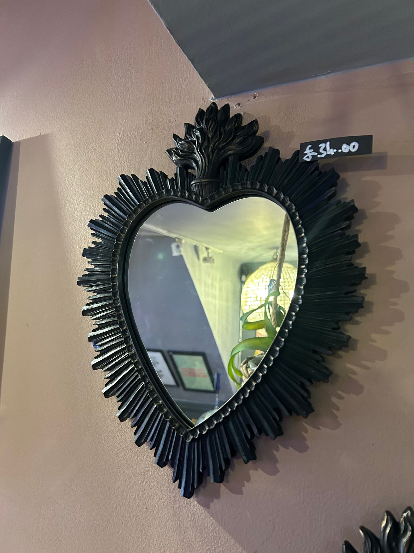 Black Sacred Heart Mirror