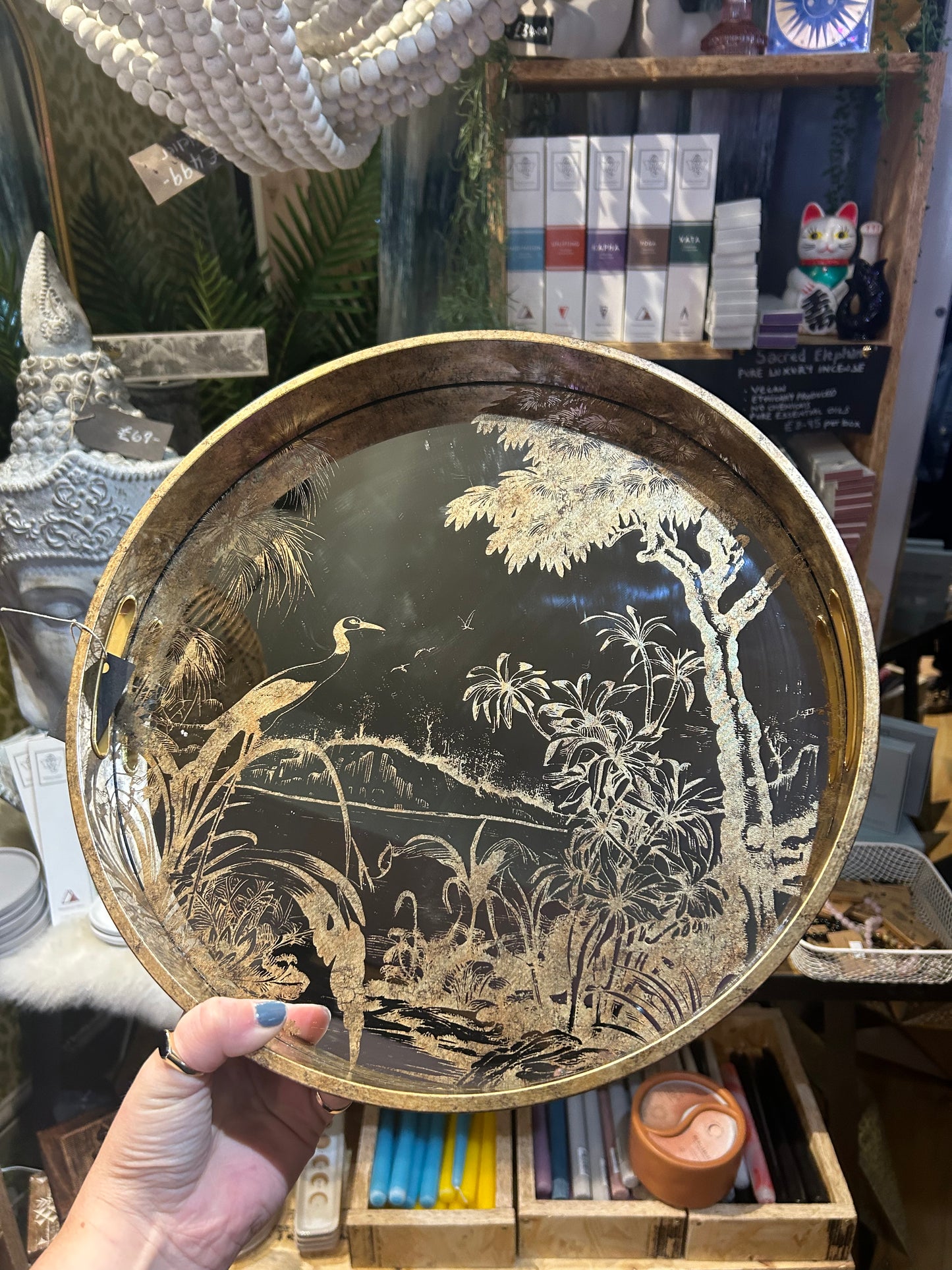 Mirrored Crane Tray