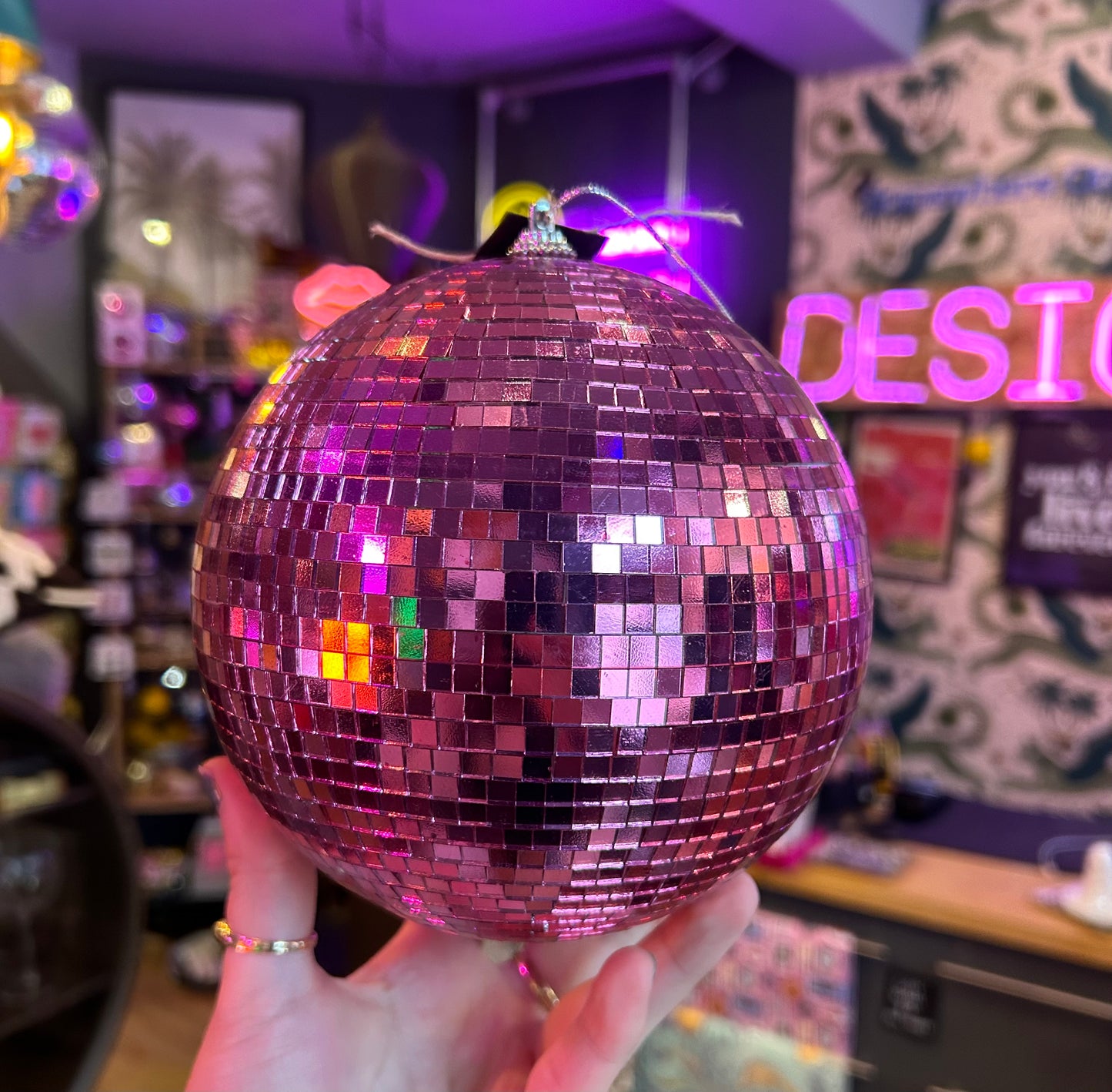Pink Disco Ball - 15cm