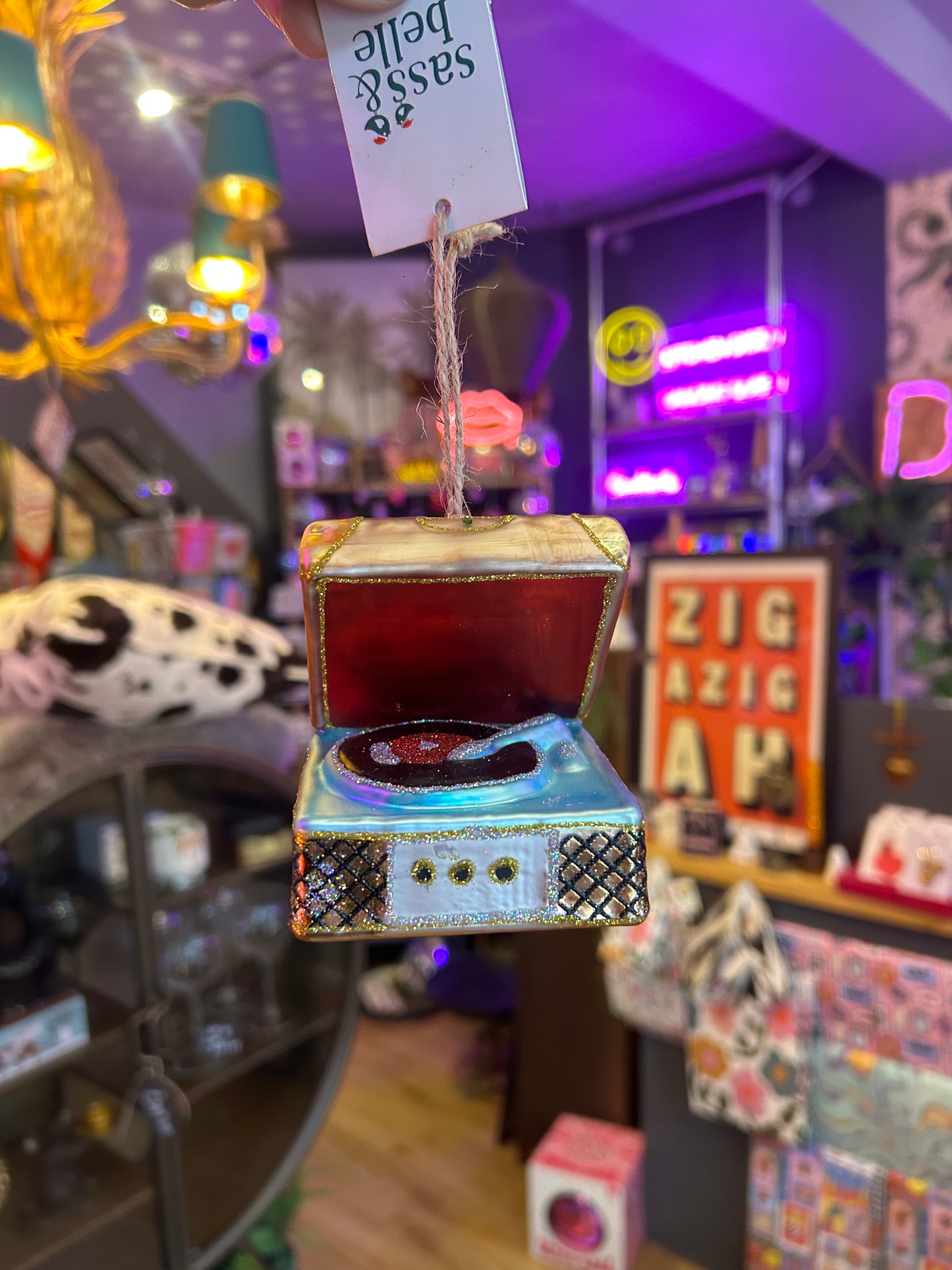 Record Player Hanging Decoration