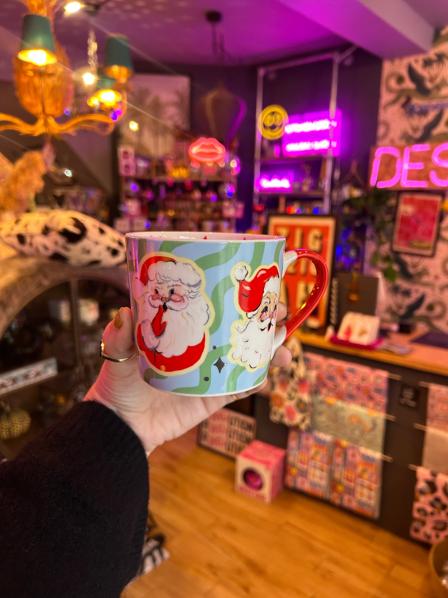 Eleanor Bowmer Retro Santa Christmas Mug