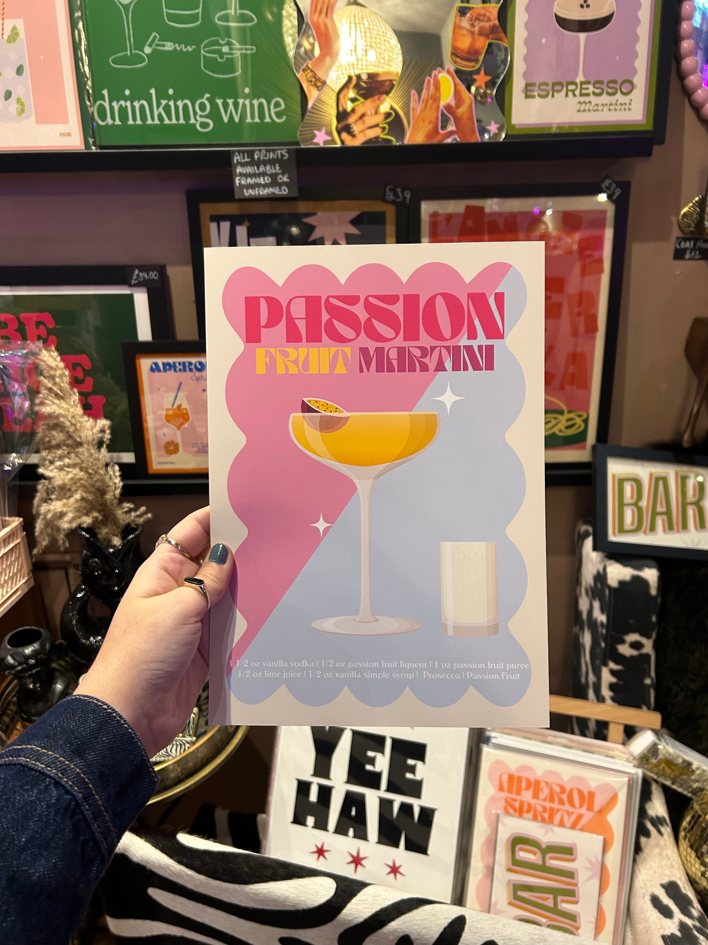 Passionfruit Martini A4 Print