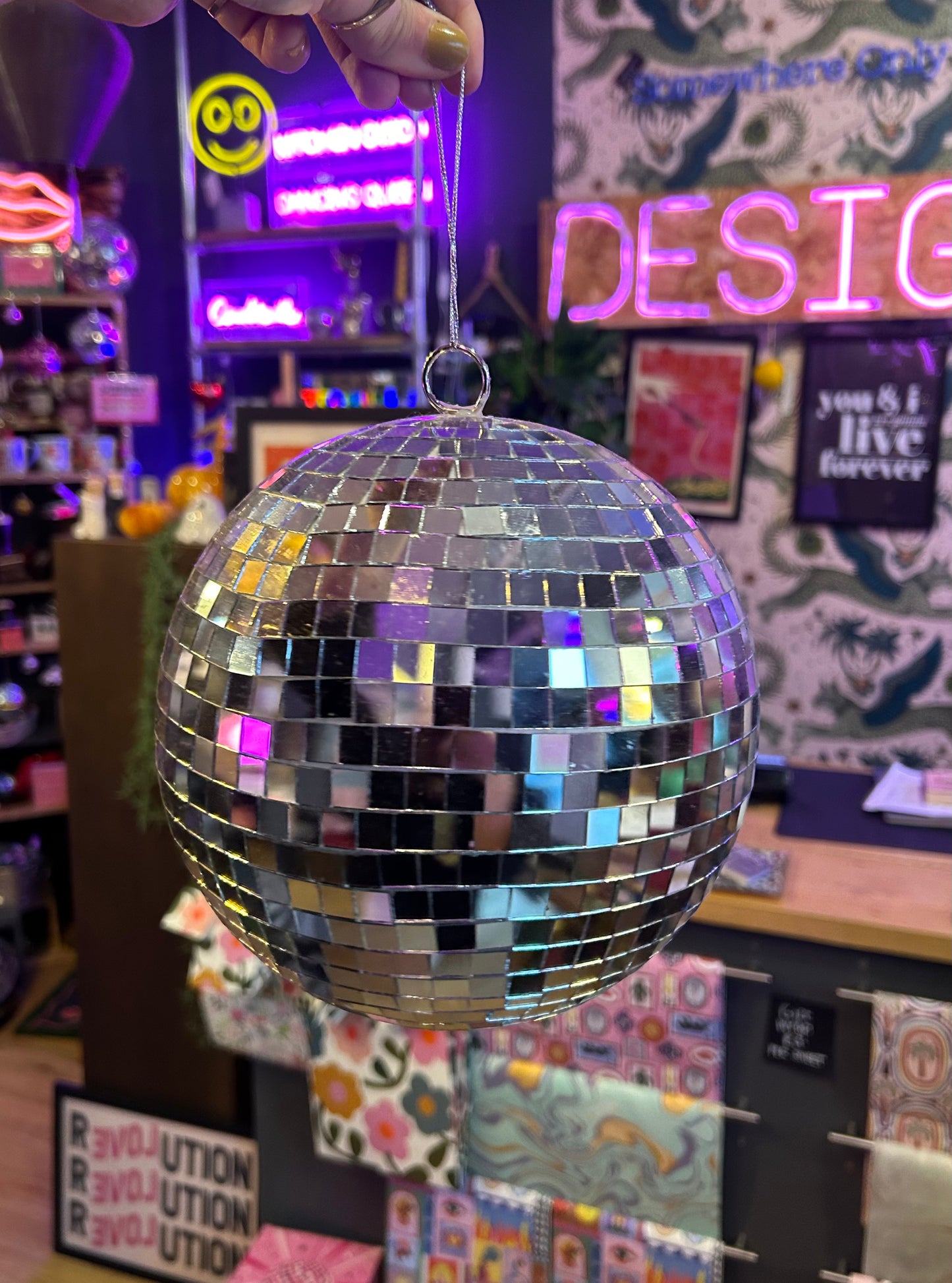 Silver Disco Ball - 20cm