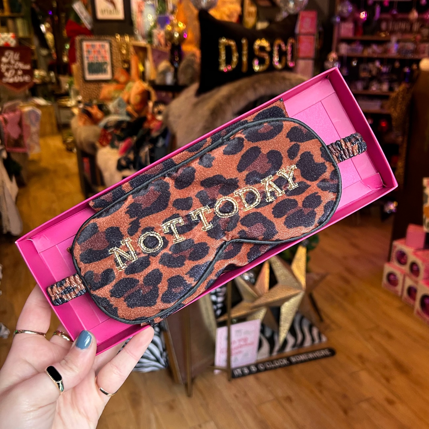 'Not Today' Leopard Eye Mask