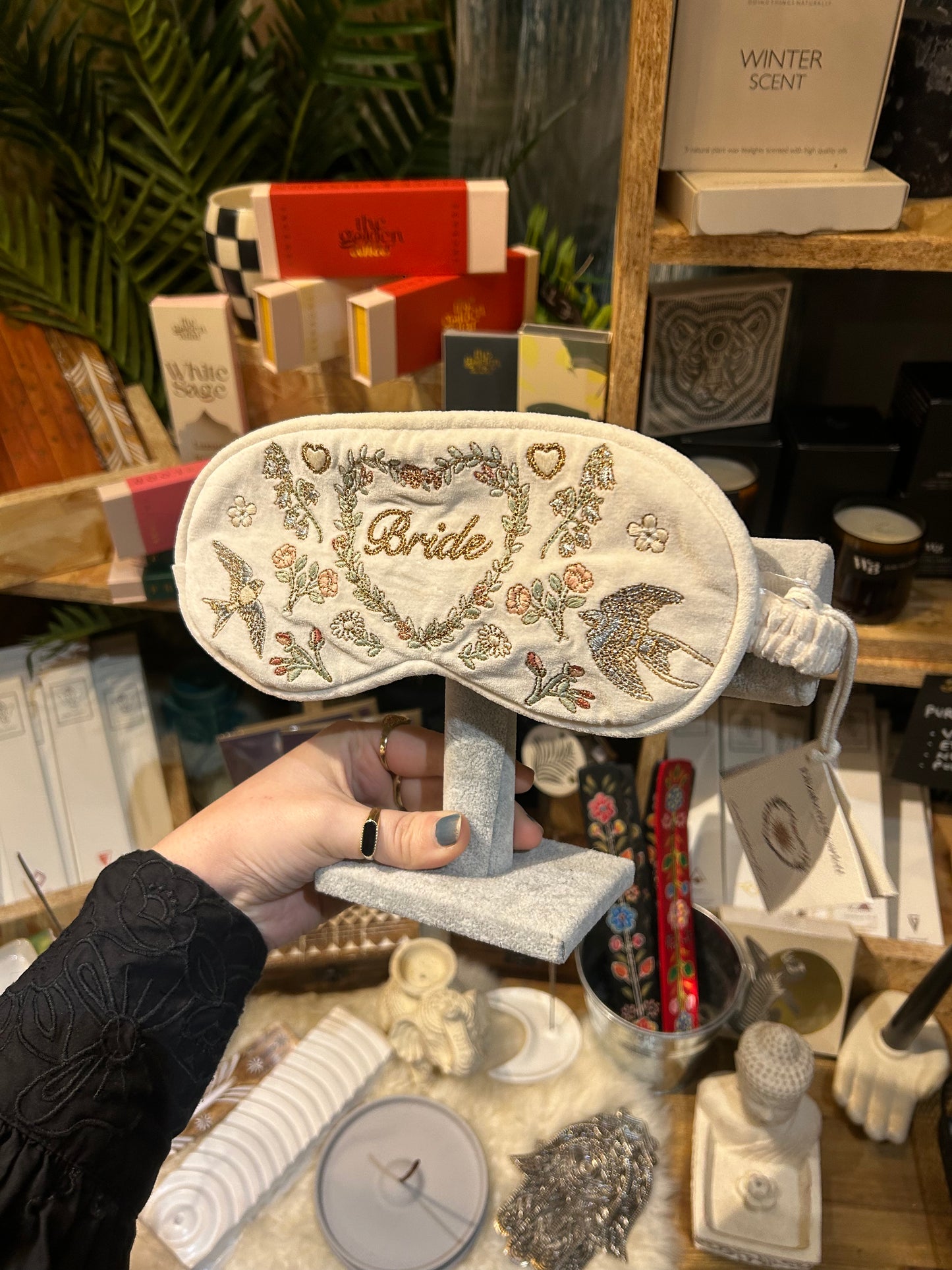 Elizabeth Scarlett Earth Goddess Bride Eye Mask