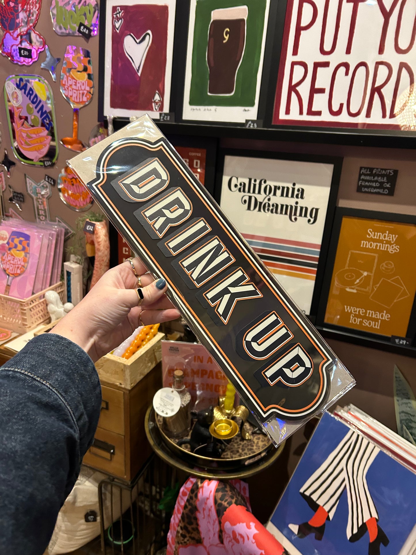 Drink Up Rectangle Sign