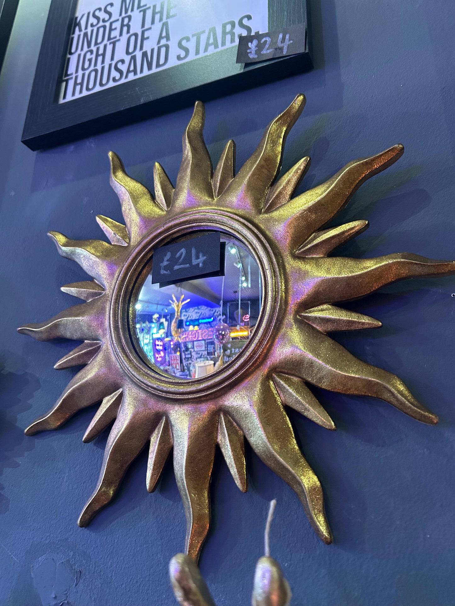 Antique Gold Sunburst Mirror
