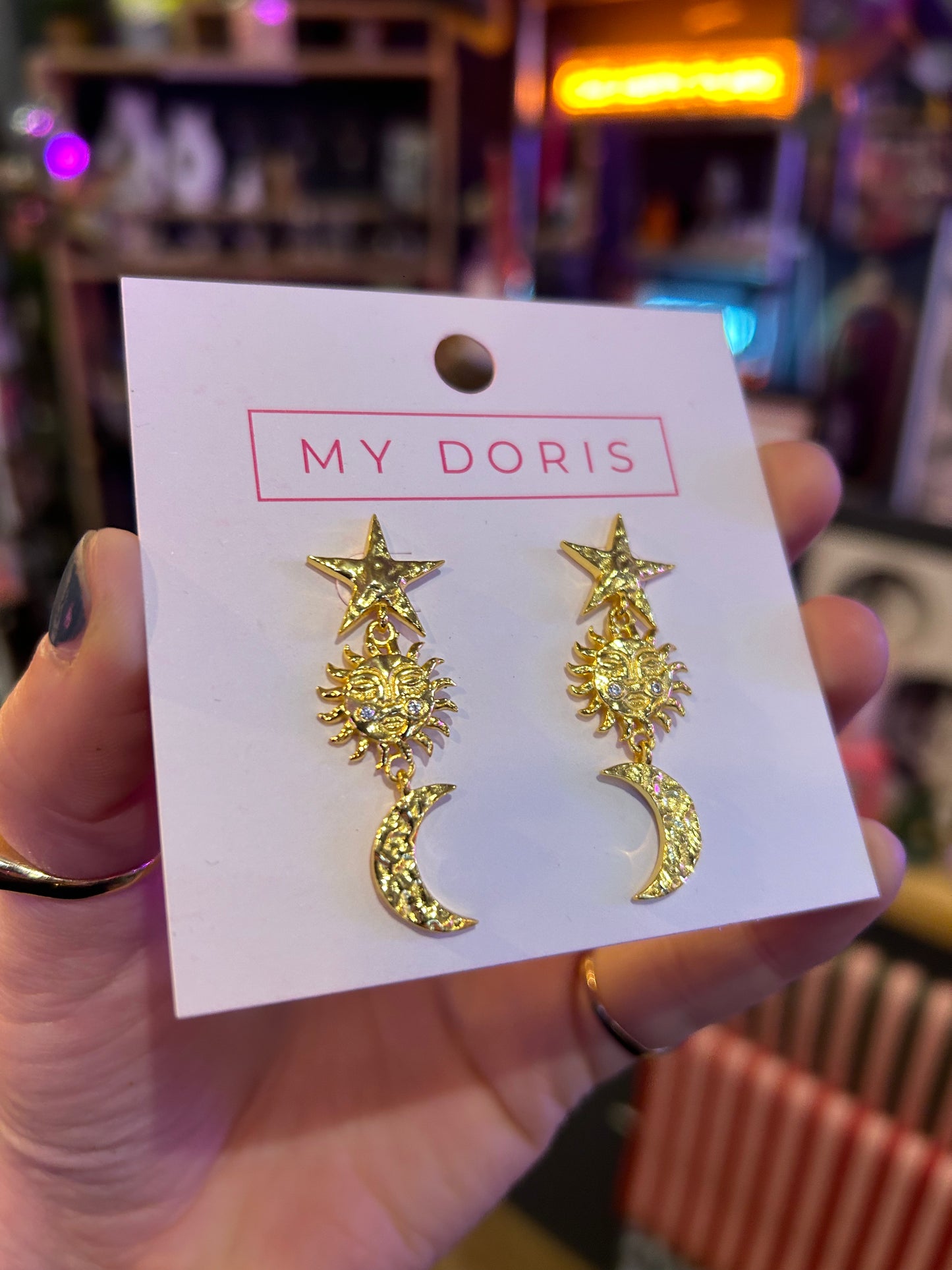Sun And Moon Earrings