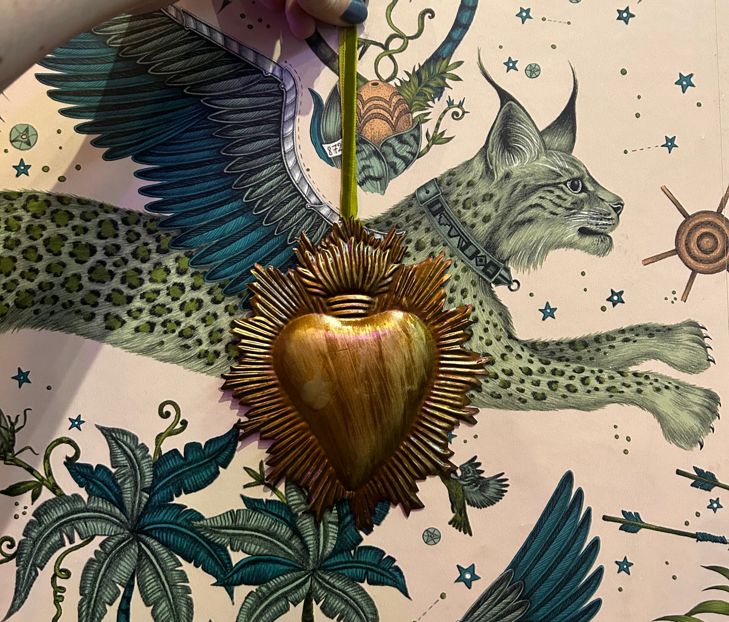 Golden Hanging Scared Heart