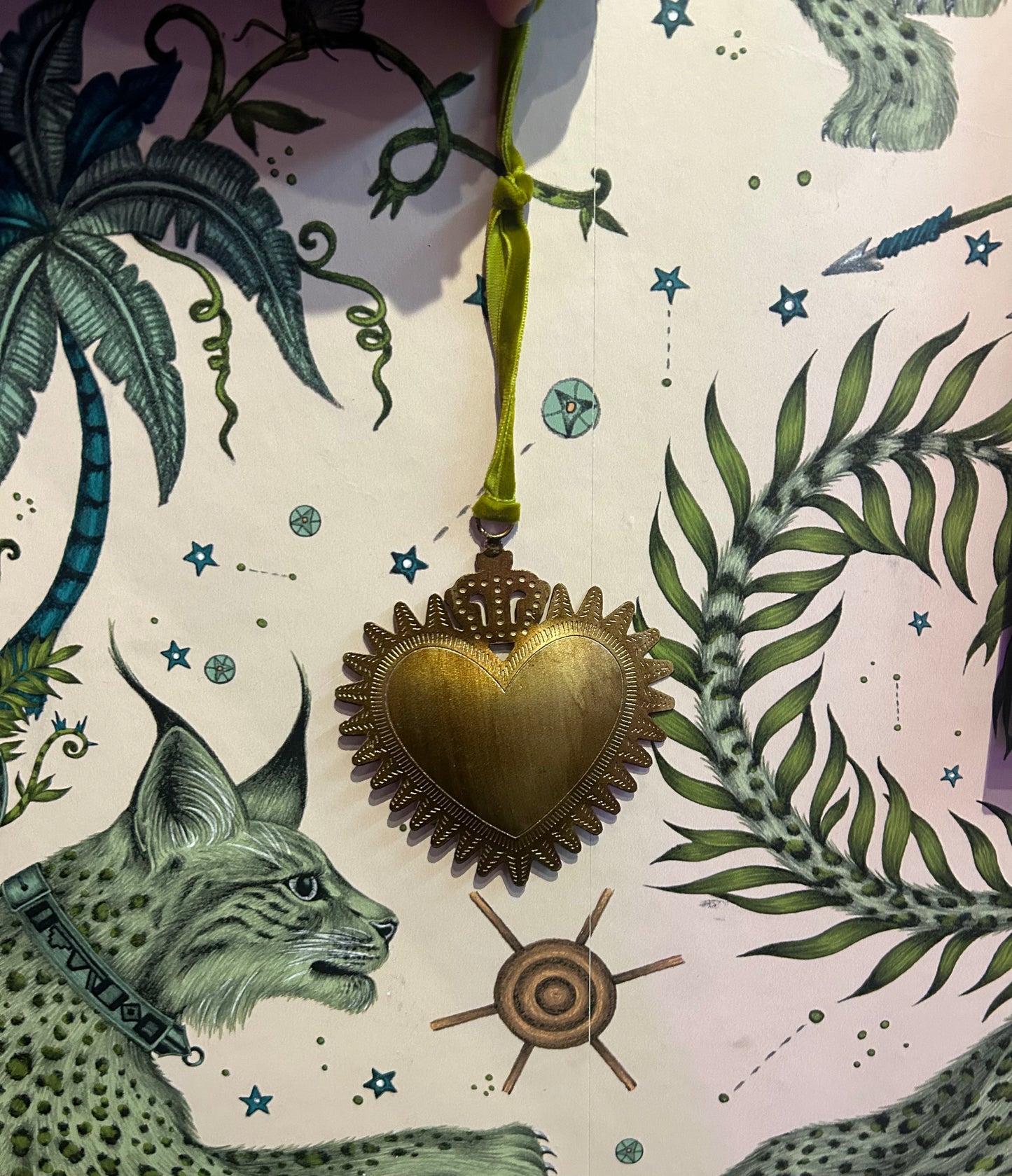 Golden Hanging Heart