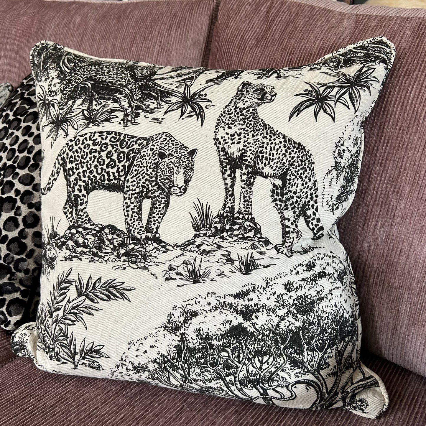 Black and White Animal Cushion