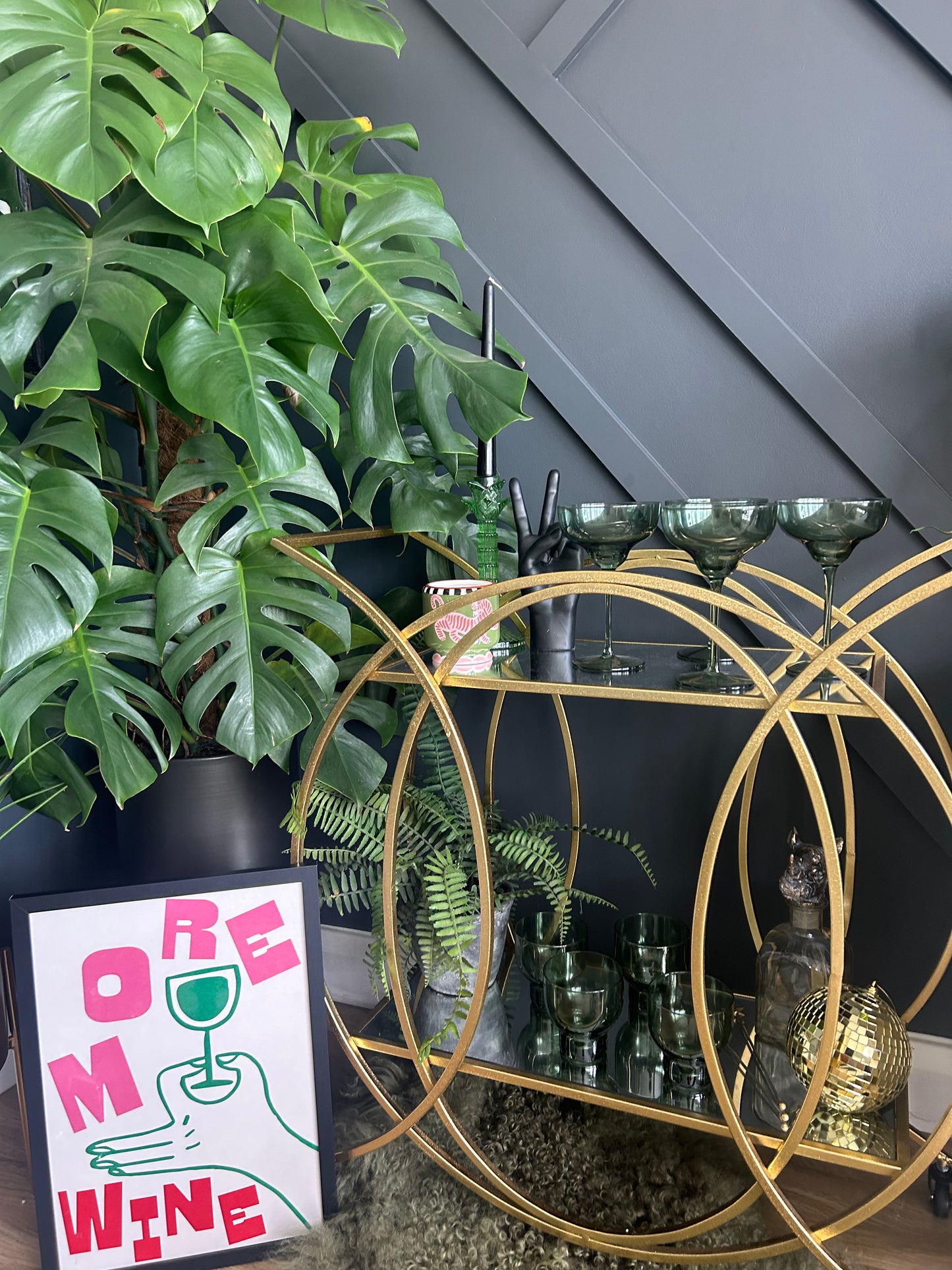 Gold Circle Art Deco Trolley