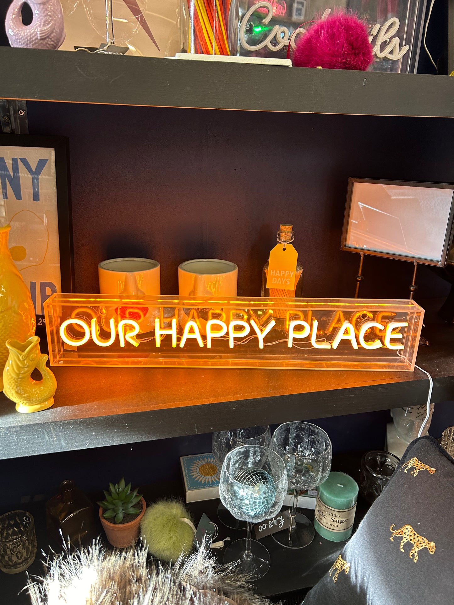 Our Happy Place Neon Light