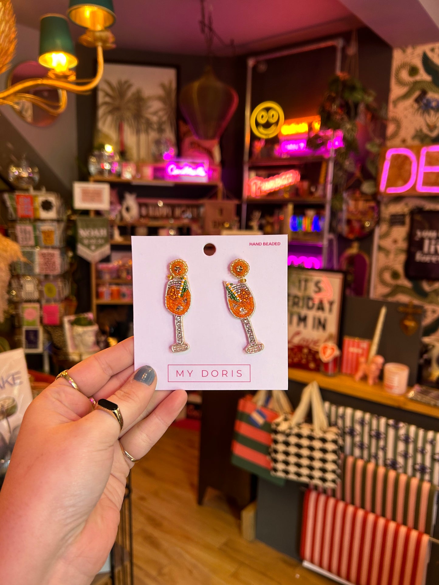 Aperol Beaded Earrings