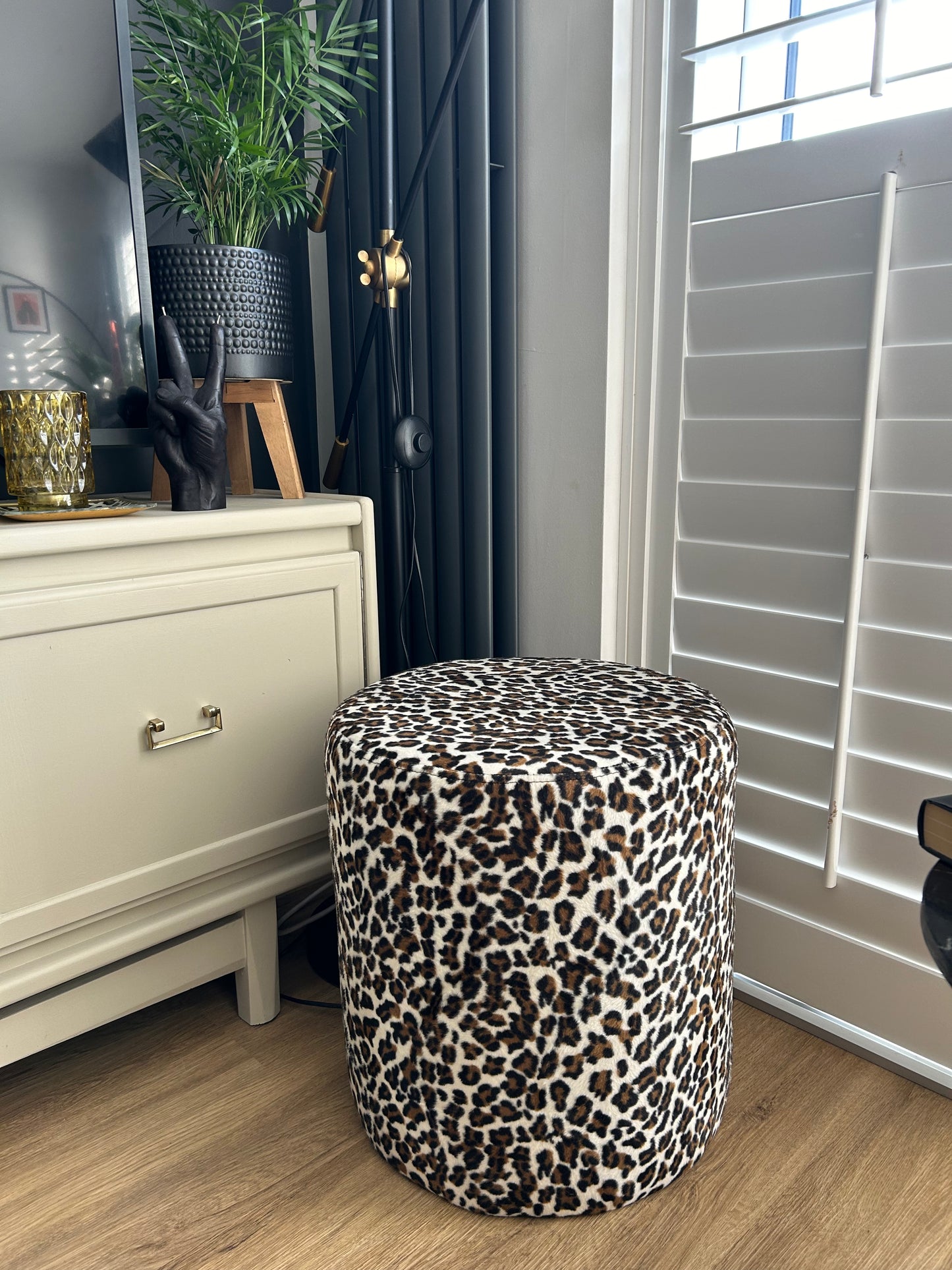 Cheetah print stool