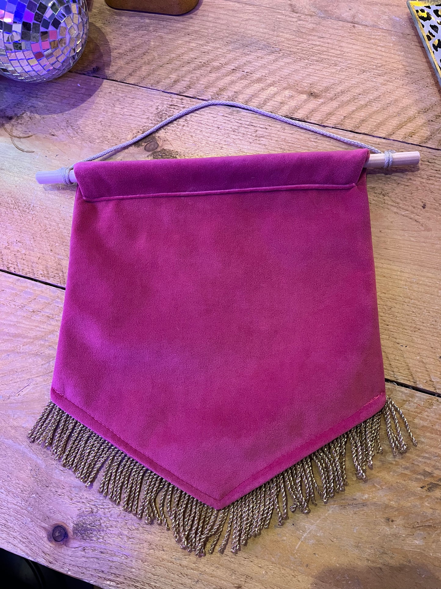 Santa Baby Velvet Banner