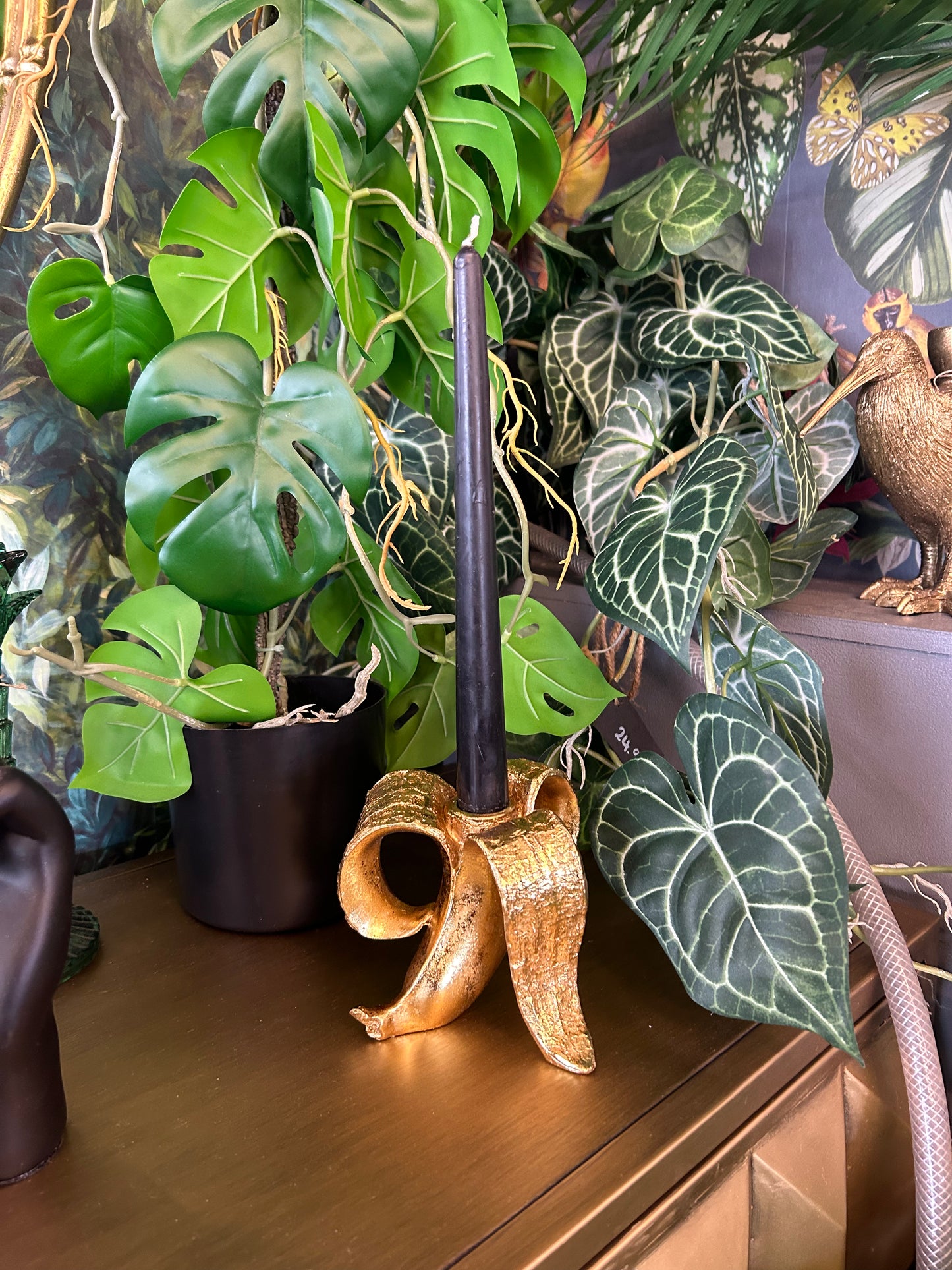 Gold Banana Candle Holder