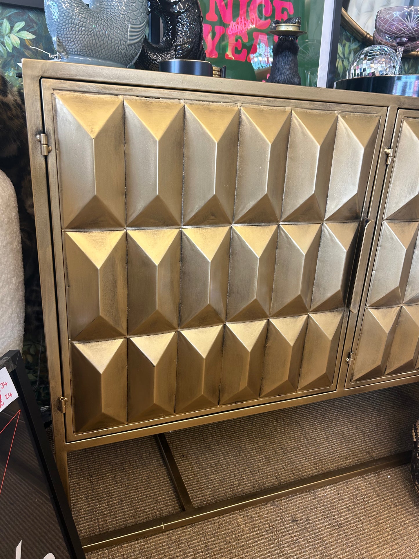Industrial style Gold Sideboard