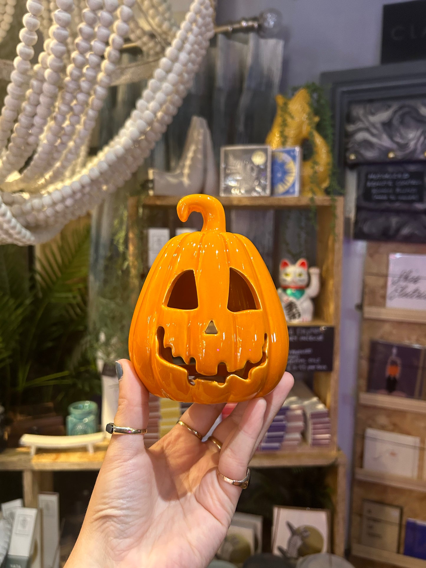 Orange Pumpkin T-Light Holder