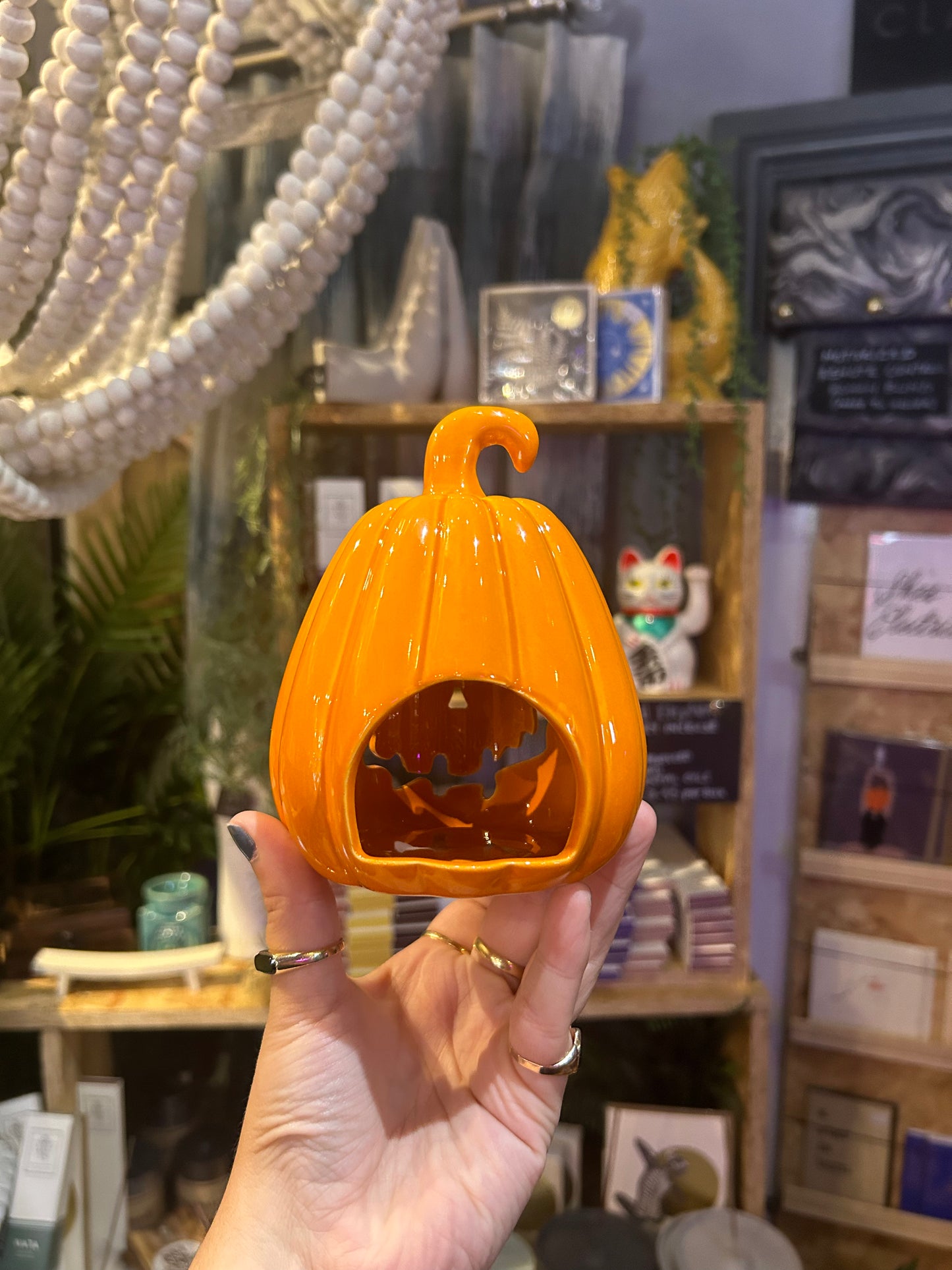 Orange Pumpkin T-Light Holder