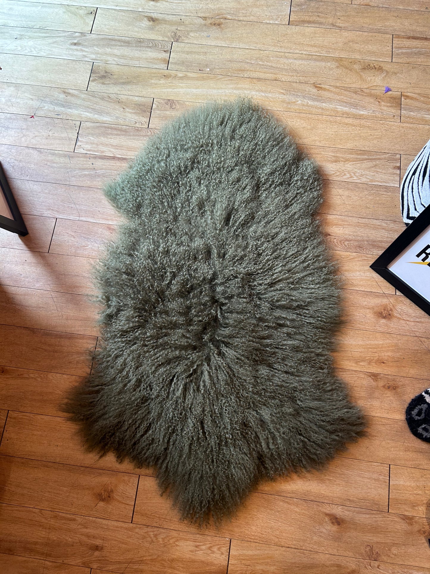 Khaki Mongolian Sheepskin