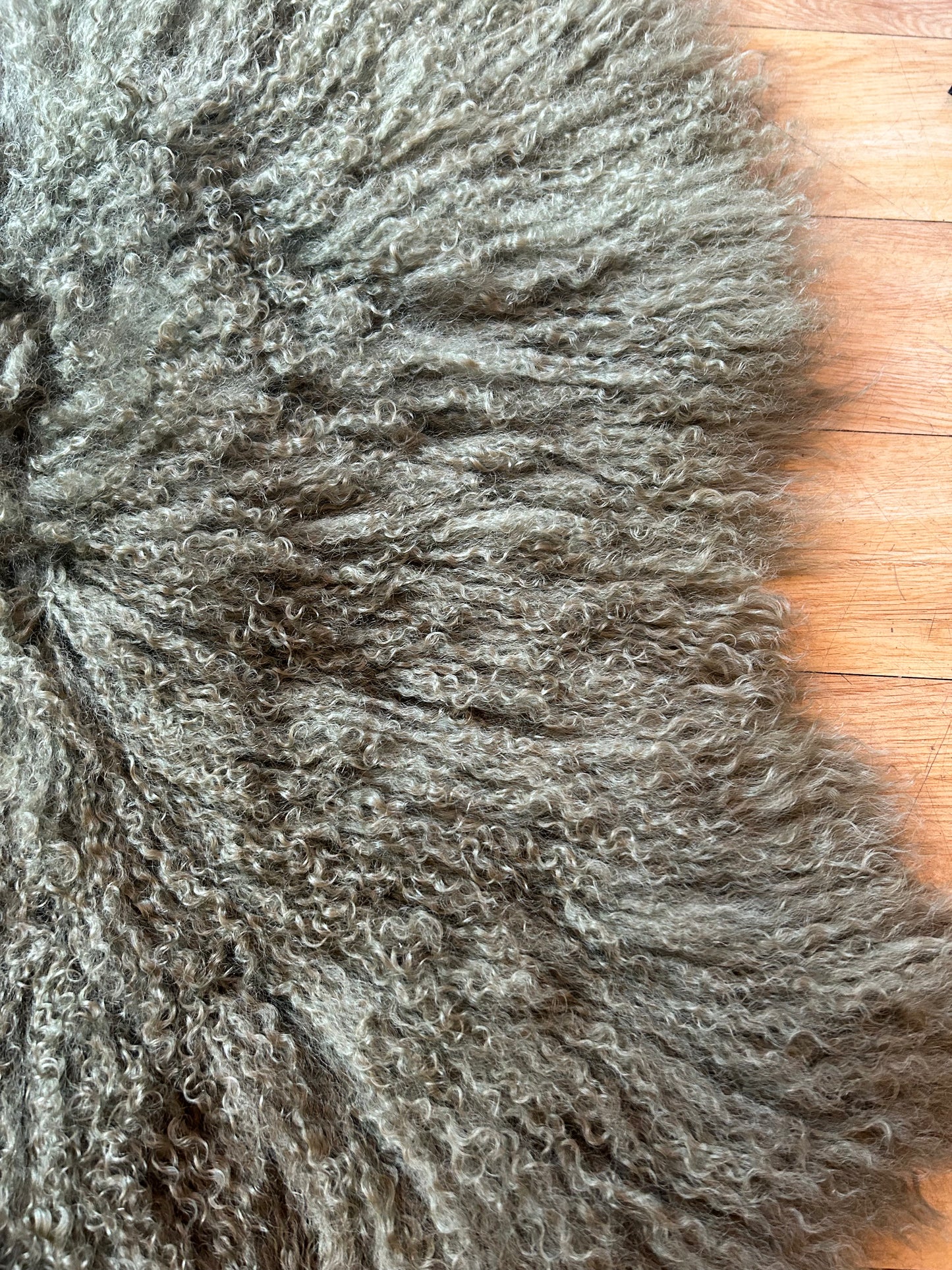 Khaki Mongolian Sheepskin
