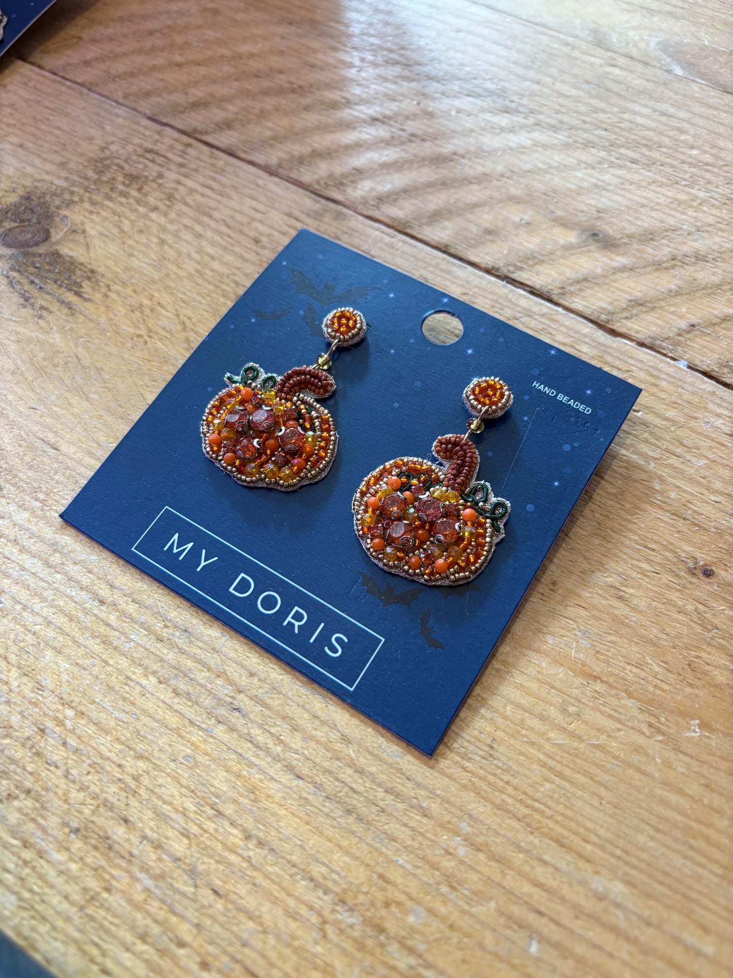 Orange & Brown Pumpkin Earrings